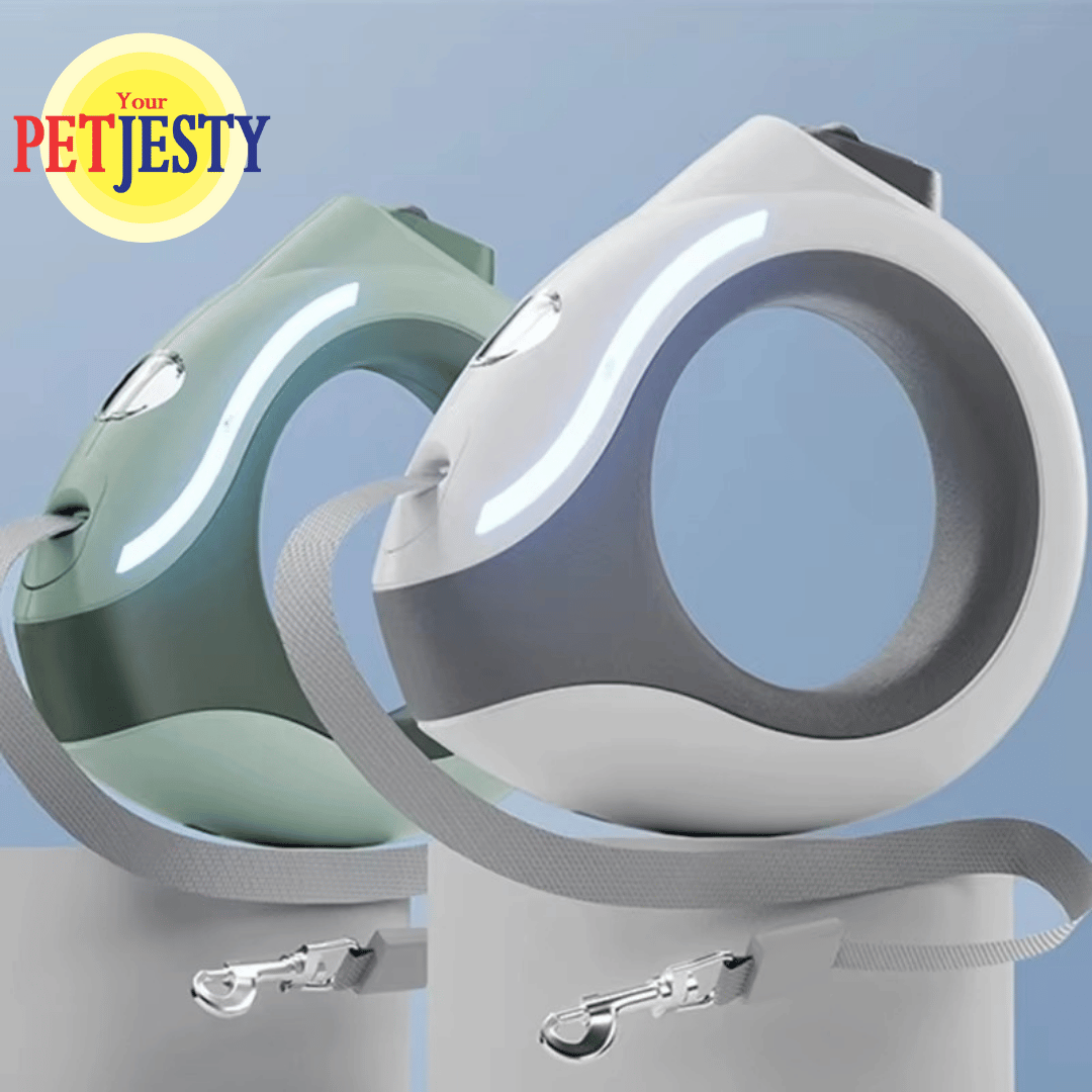 Retractable Extendable Dog Lead with LED Light & Torch