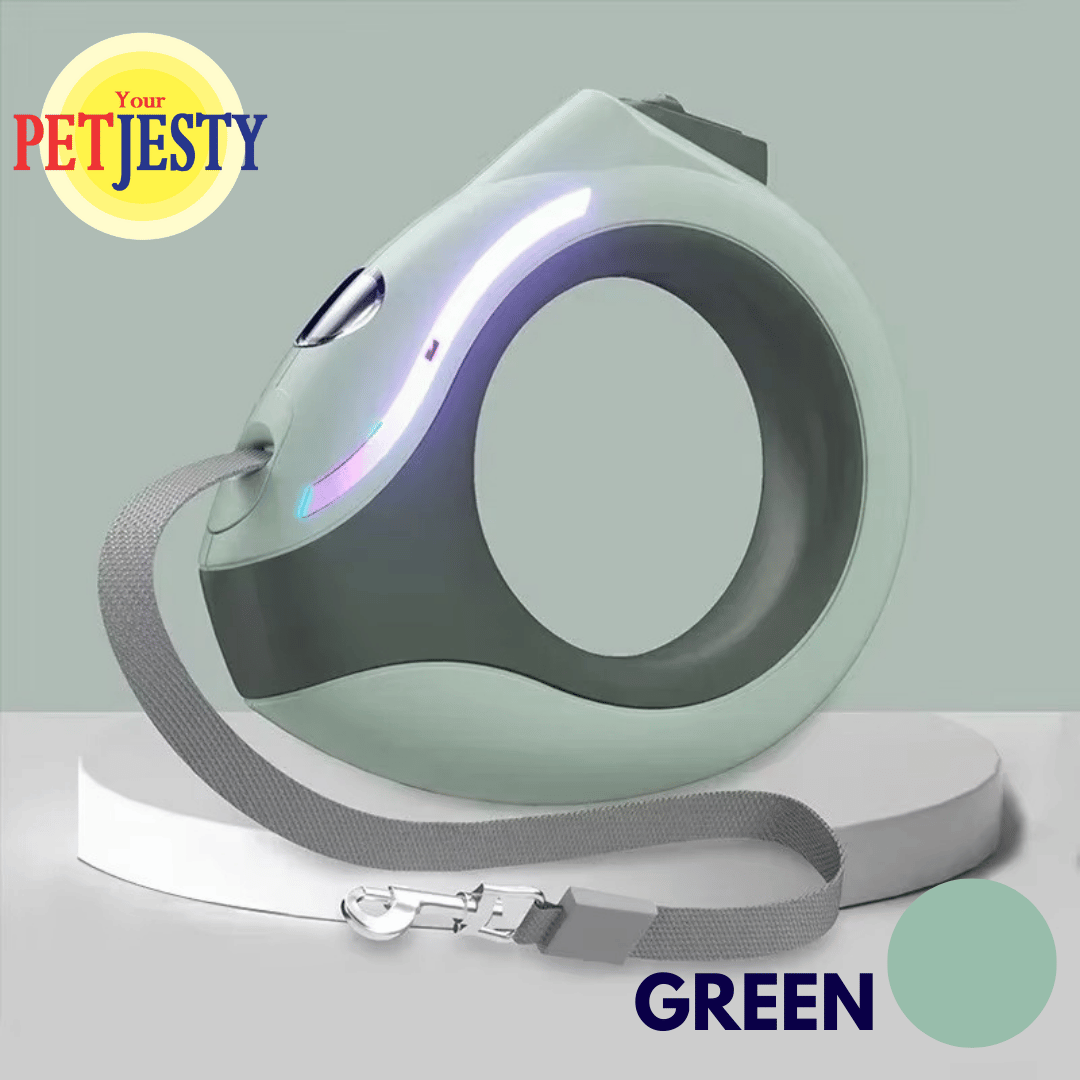 Retractable Extendable Dog Lead with LED Light & Torch